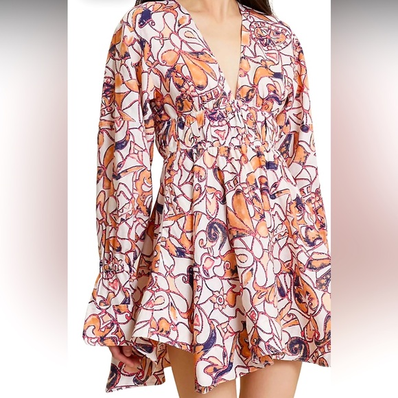 A.L.C. White Multi Salina Mini Dress - Size 6 - Picture 2 of 13